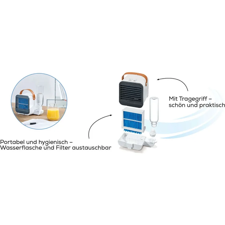 Beurer LV 50 Fresh Breeze Luftkühler mit Ventilationsfunktion, 3 Leistungsstufen, Luftbefeuchtungsfunktion – Bild 11