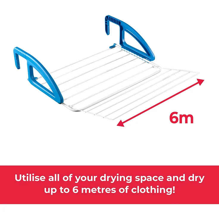 Metaltex 405812080 Bries Heizungs- und Balkonwäschetrockner, mit ca. 6 m Trockenlänge – Bild 3