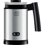 Melitta CREMIO 1014-03 Milchschäumer, 450W, 150ml Milchschaum, für kalte und warme Milch, antihaftbeschichteter Behälter, perfekter, feinporiger Milchschaum, silber