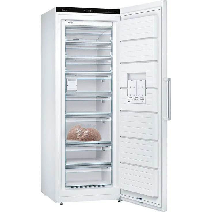 Bosch GSN58AWCV Gefrierschrank, freistehend, weiß, NoFrost, VarioZone, IceTwister, LED, Schnellgefrieren, Breite 70 cm, Energieklasse C – Bild 2