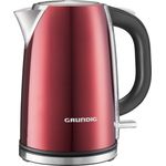 Grundig WK 6330 Wasserkocher Red Sense, 3000W, 1,7L, Edelstahlkorpus, rot metallic