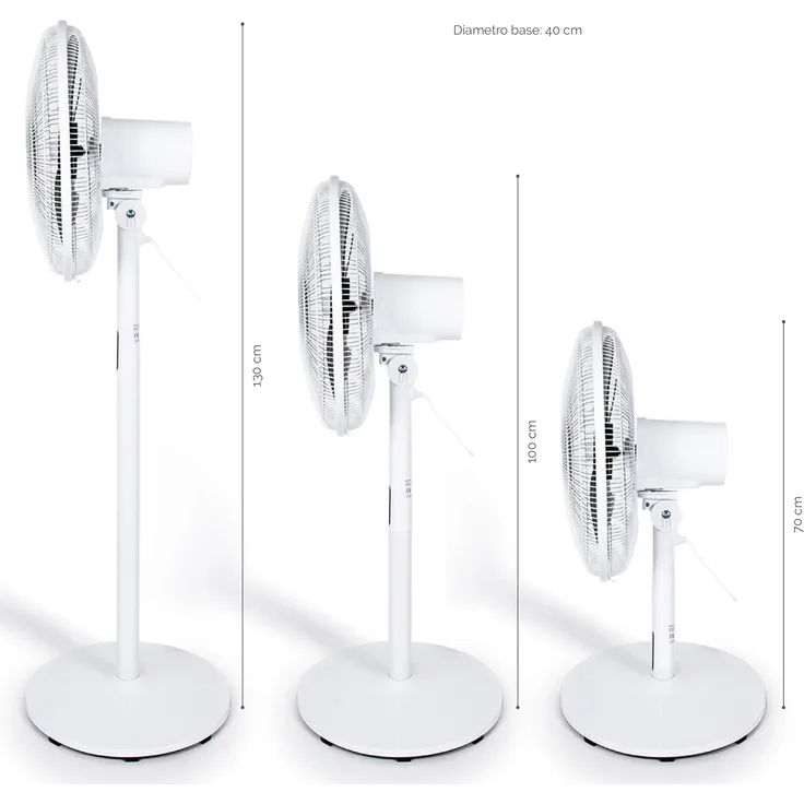 Midea MIDEA FS40-18BR Stand Fan 3 in 1 Ventilator 8 Geschwindigkeiten, Timer-Pala 40 cm, Kunststoff