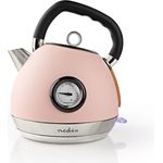 Nedis KAWK530EPK Wasserkocher, 2200W, 1,8L, pink