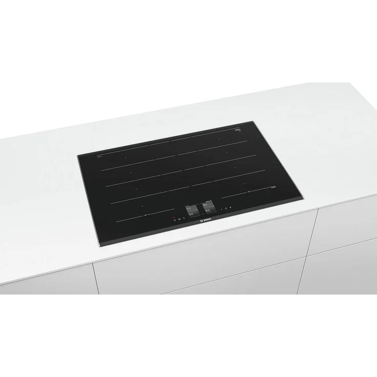 Bosch PXY875KW1E Induktionskochfeld, Einbaugerät, 80 cm, Betriebsart elektrisch, Anzahl Kochstellen 4, mit Rahmen aufliegend, Flex Induction-Zone, TFT-Touchdisplay, Haubensteuerung, Bratsensor, schwarz – Bild 2