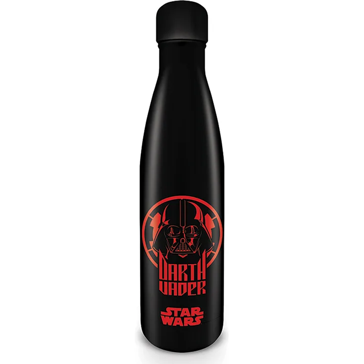Star Wars Trinkflasche Darth Vader schwarz, Bedruckt, aus Edelstahl, Fassungsvermögen ca. 500 ml.
