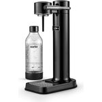 Aarke Carbonator II Wassersprudler schwarz glänzend (Edelstahl Gehäuse, Soda Sprudelwasser, inkl. PET-Flasche, kompatibel mit handelsüblichen CO2 Sodastream Zylindern
