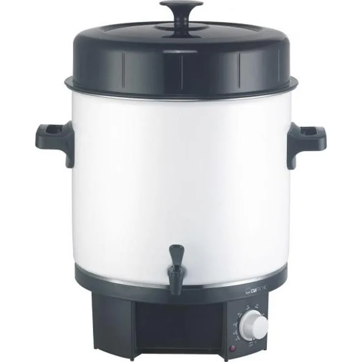 Clatronic EKA 3338 Einkochautomat mit Zapfhahn, 25 Liter, 1800 Watt, weiß