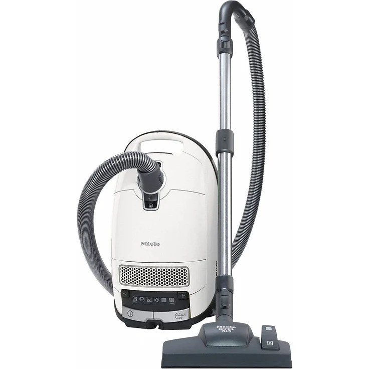 Miele Complete C3 Silence EcoLine Bodenstaubsauger (mit Beutel, 4,5 Liter Staubbeutelvolumen, 550 Watt, 12m Aktionsradius, extra leise 64 dB, inkl. Gummireifen für guten Rollcomfort) weiß – Bild 1