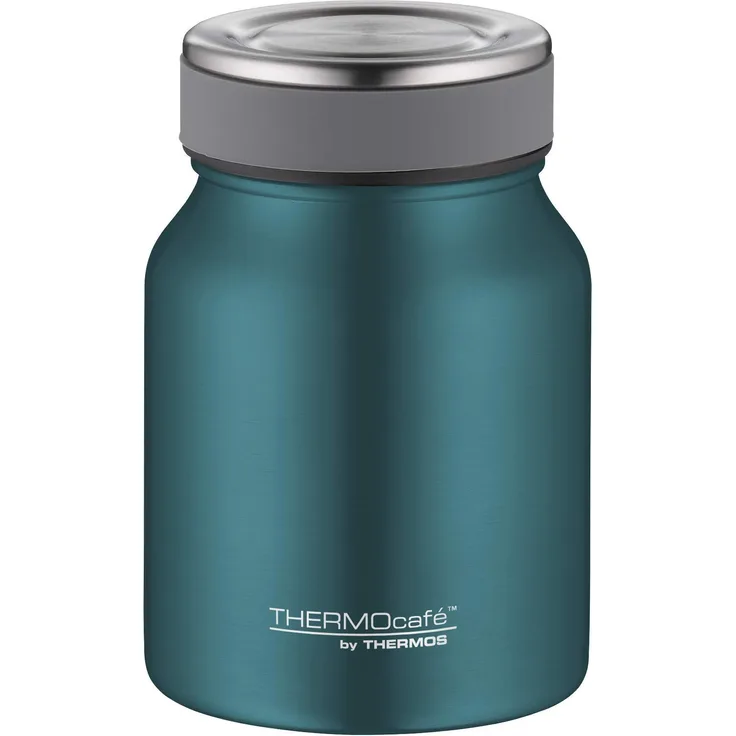ThermoCafé by THERMOS Thermobehälter für Essen, Edelstahl Türkis 500ml - Isolier-Speisegefäß für Suppe oder Müsli, dicht, spülmaschinenfest, 9 Stunden heiß, 14 Stunden kalt, BPA-Free