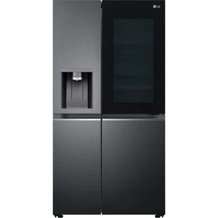 LG GSXV91MCAE Side-by-Side-Kühlschrank, freistehend, schwarz, NoFrost, Wasserspender, Wassertank, LED, Urlaubsschaltung, Breite 91.3 cm – Bild 3