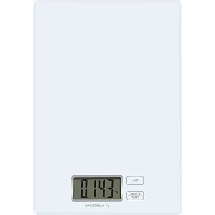 EMOS EV014 Digitale Küchenwaage-Lebensmittelwaage-Digitalwaage weiß