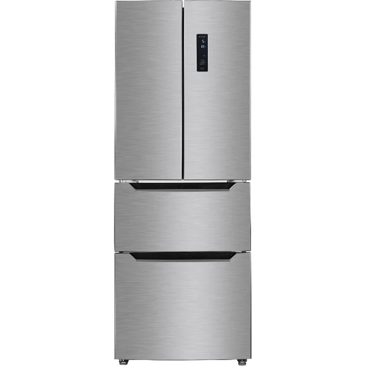 Wolkenstein FD351.4 NF IX French-Door-Kühlschrank, freistehend, silber, NoFrost, Schnellgefrieren, LED, Breite 63.5 cm, Energieklasse E – Bild 1