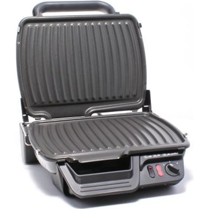 Tefal GC3050 2in1 Kontaktgrill-Sandwichmaker, 2000W, aufklappbar, als Tischgrill-BBQ und Doppelter Grillfläche, Sandwich, Toasts, Steak, Panini, Regelbarer Thermostat, antihaftbeschichtet, silber, schwarz – Bild 2