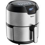 Tefal EY401D Easy Fry Deluxe Heißluftfritteuse, ohne Öl, 1500 Watt, 4,2 Liter Kapazität, für bis zu 6 Portionen, schwarz, silber