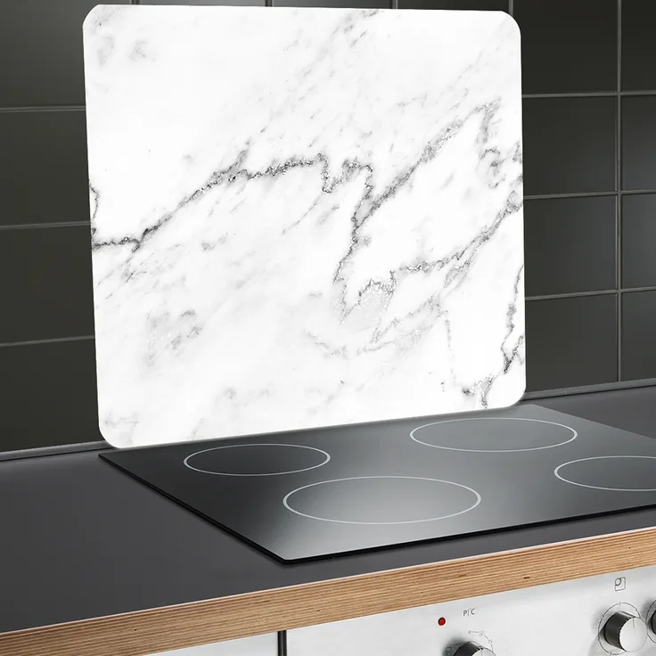 Wenko Multi-Platte Marmor, für Glaskeramik Kochfelder, Schneidbrett