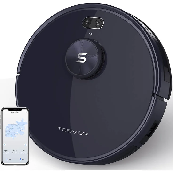 Tesvor S6 Saugroboter mit Wischfunktion, 120 min Akkubetrieb, 2.700 Pa Saugleistung, App- und Sprachsteuerung, Lasernavigation, virtuelle Wände – Bild 1