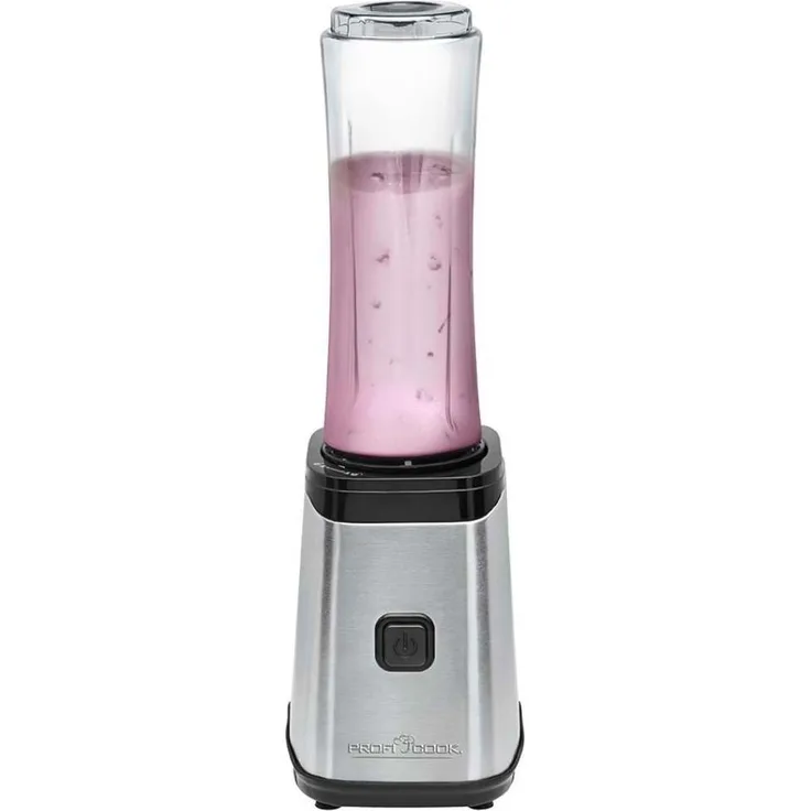 Profi Cook PC-SM 1078 Smoothie Maker inkl. 2 abnehmbaren Mixbehältern, Mixbecher auch als Trinkbecher zu verwenden, Edelstahlgehäuse