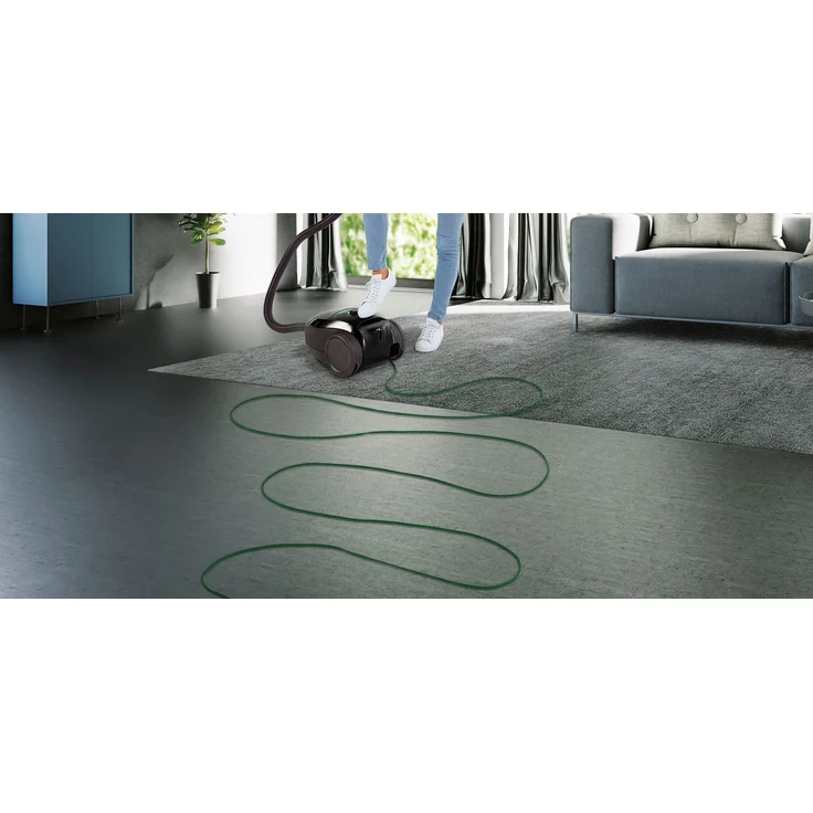 AEG VX82-1-ÖKO Staubsauger mit Beutel (75% Recyclingmaterial, automatische Saugkraftregulierung, extrem leise auch auf Teppich, Aufnahme von großen + kleinsten Partikeln, langes Kabel, 600W, schwarz) – Bild 9