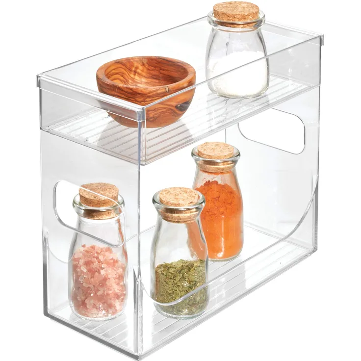 iDesign 68530EU Schrank-Boxen Gewürzregal, 25,75 cm x 11,75 cm x 21,75 cm, durchsichtig