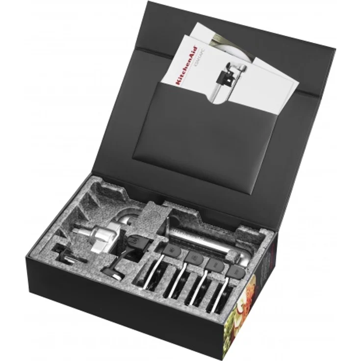 KitchenAid 5KSM1APC Schneide- und Reibevorsatz 4 Messer, inkl. Aufbewahrungsbehälter, geeignet für alle KitchenAid-Küchenmaschinen, edelstahl – Bild 8