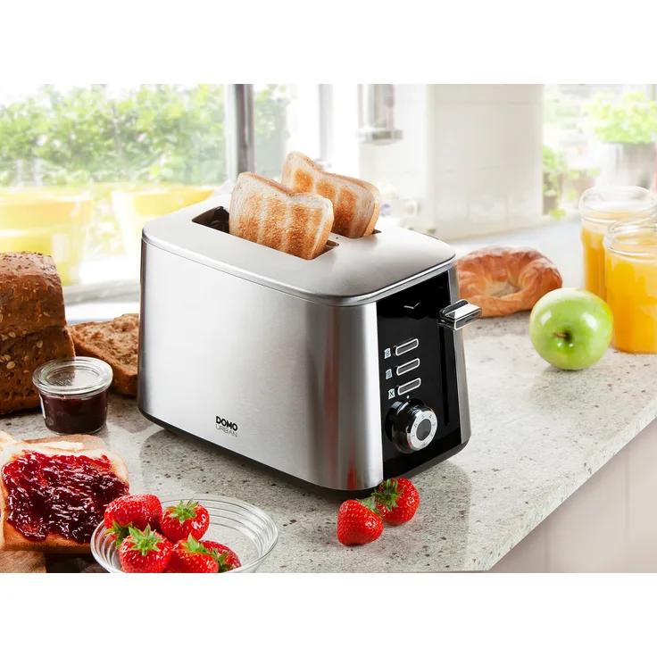 Domo DO972T Design Toaster, Schnell-Toast-Technologie, 50% schneller, 1600 Watt, 7 Stufen