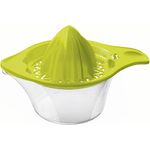 Rotho Loft Zitruspresse, Kunststoff (BPA-frei), transparent-grün, 0.4 Liter (18,5 x 12 x 7,8 cm)
