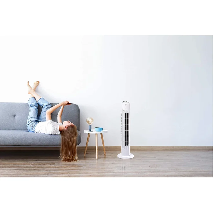 Suntec CoolBreeze 7.400 TV Turmventilator (74 cm hoch, 3 Stufen, oszillierend, 2-Stunden Timer, 45 Watt), 45 Watt – Bild 5