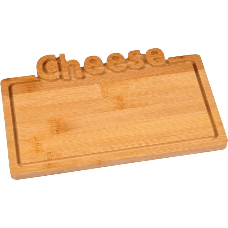 Bambus Käse-Servierplatte 25x17cm Frühstücksbrett Serviertablett Käseplatte Deko