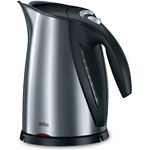 Braun Impression WK 600 kabelloser Wasserkocher (2200 W, 1,7l) metallic, gebürsteter Edelstahl