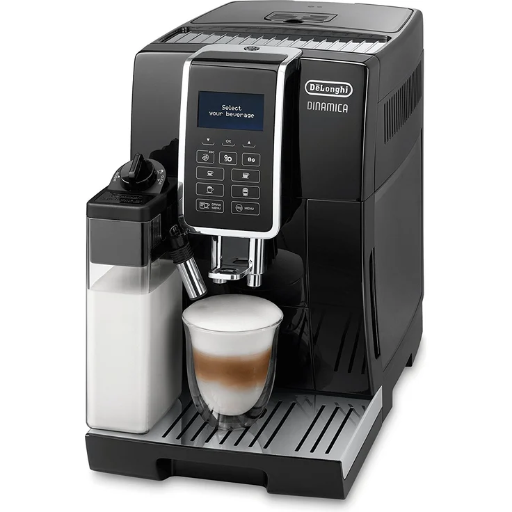 De'Longhi Dinamica ECAM 350.55.B Kaffeevollautomat mit Milchsystem und integriertem Mahlwerk, Digitaldisplay mit Klartext, 2-Tassen-Funktion, Großer 1,8 Liter Wassertank, schwarz – Bild 2