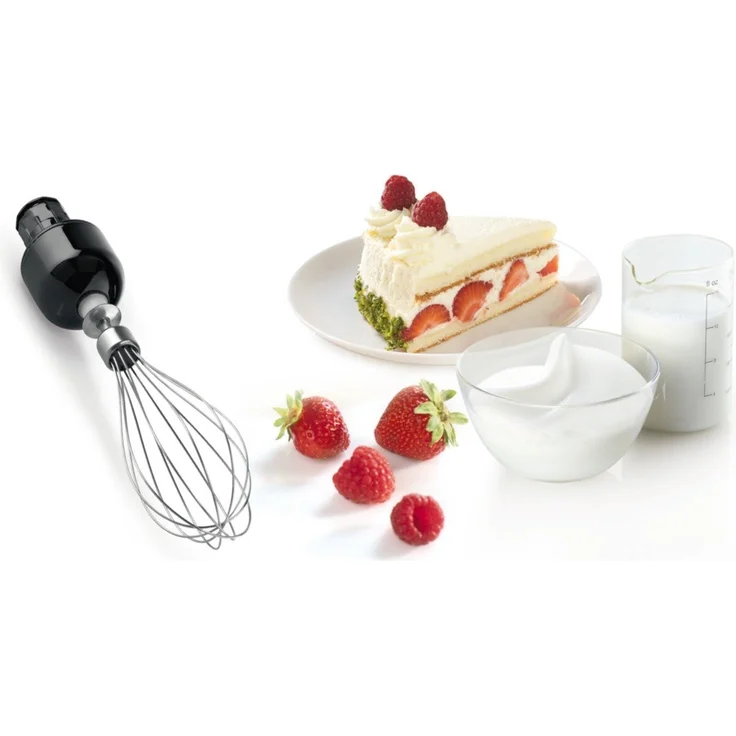 Bosch MSM67170 ErgoMixx Stabmixer-Set (Edelstahl-Mixfuß, Spiralkabel, Zerkleinerer, Schneebesen, Mixbecher, 12 Geschwindigkeitsstufen, 750 Watt) schwarz-grau – Bild 9