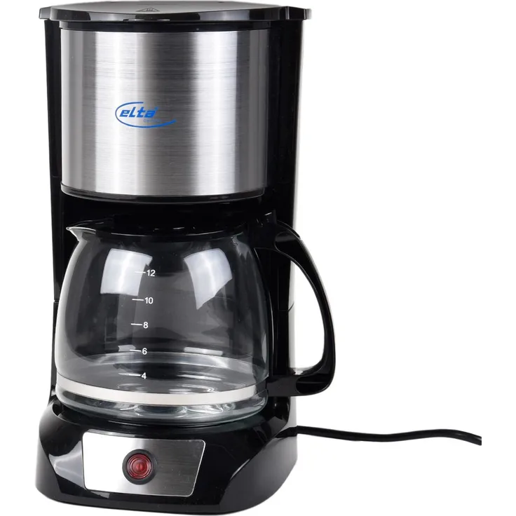 Elta Kaffeemaschine Edelstahl KME-1000.2 (1,5L, 800 Watt, permanenter Kaffeefilter, schwarz)