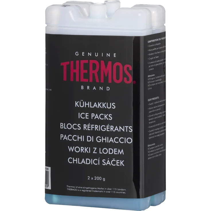 THERMOS 4082.000.200 Kühlakku Ice Pack, Kunststoff blau 200g, 2er Pack, ideal in Verbindung mit Thermos Kühltaschen