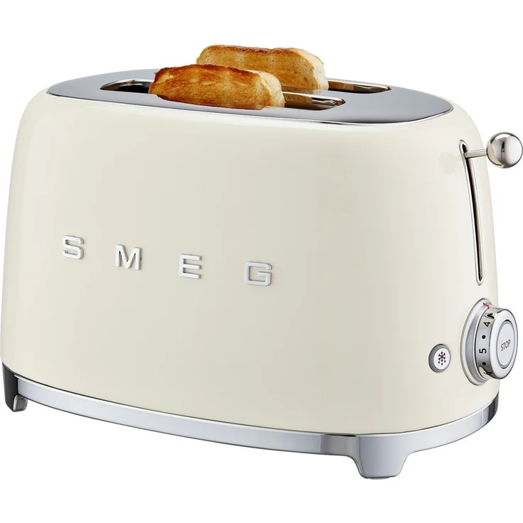 Smeg TSF01 CREU Doppelschlitztoaster, 950W, 6 Bräunungsstufen, creme – Bild 9