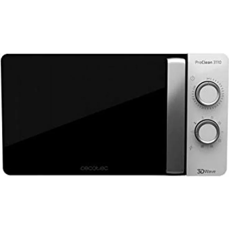 Cecotec Pro Clean 3110 Mikrowelle mit Quarz-Grill, Standgerät, 700 Watt, 20 Liter Garraum, Frontspiegeltür, Innenlicht, 3D Wave, Ready 2 Clean