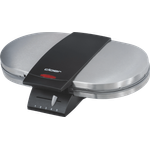 Cloer 1329 Doppelwaffelautomat für zwei klassische Waffeln - 1200 W - Waffelgröße je 15,5 cm - optische Fertigmeldung - mattiertes Edelstahlgehäuse 