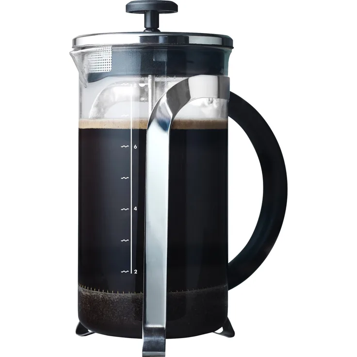aerolatte French Press mit Micro-Filter aus Edelstahl, Kaffeekanne aus Borosilikat-Glas, 1000 ml