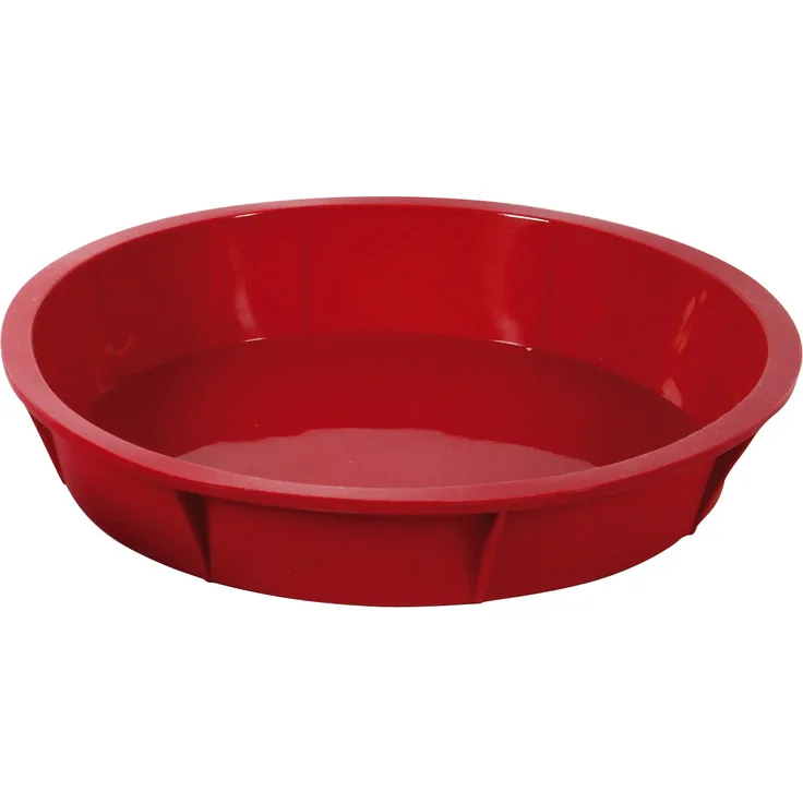 Crealys 513010 Kuchenform, 25 cm, Silikon, Rot Candy Rouge