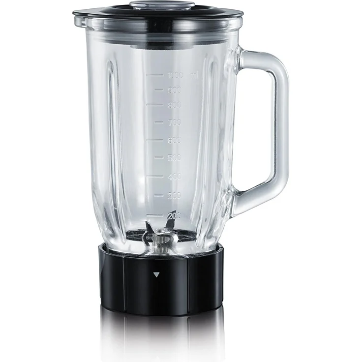 SEVERIN Multimixer SM 3737 mit Smoothie Mix & Go (Inkl. 1 L Mixbehälter und 600 ml Trinkbecher mit Deckel, ca. 500 W) edelstahl-schwarz – Bild 6