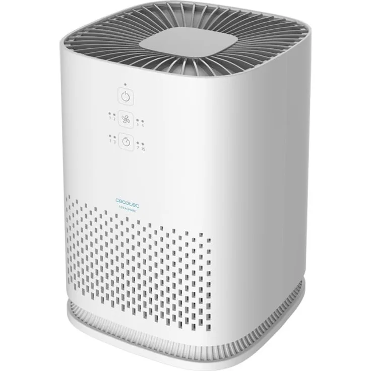 Cecotec TotalPure 1000 Handy Luftreiniger, für Räume bis 25 m³, CADR 60 m3 pro h, Ionisator, Timer, Touch-Display, weiß (05624)