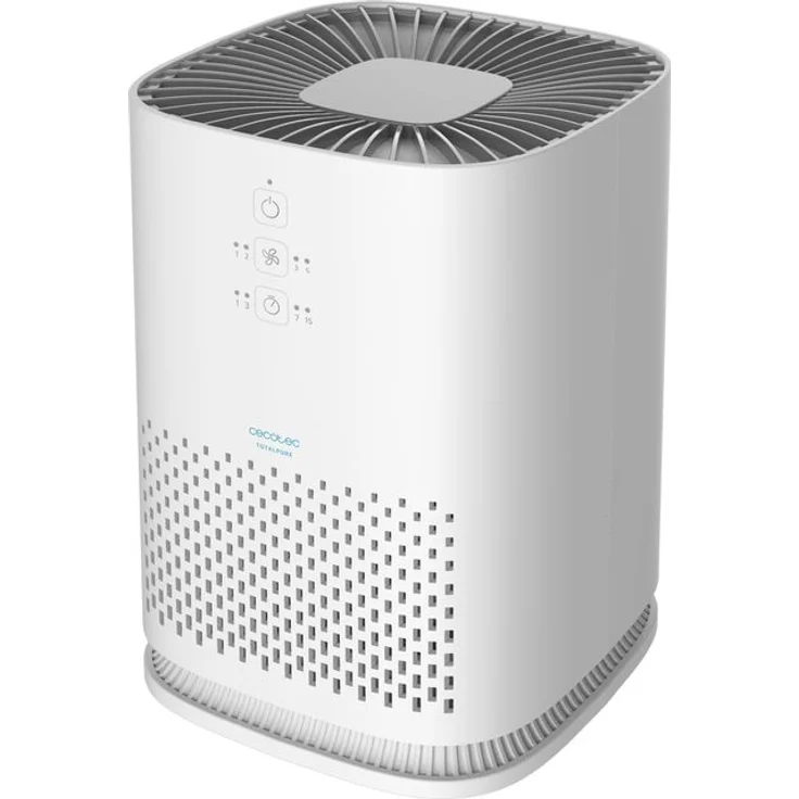 Cecotec TotalPure 1000 Handy Luftreiniger, für Räume bis 25 m³, CADR 60 m3 pro h, Ionisator, Timer, Touch-Display, weiß (05624)
