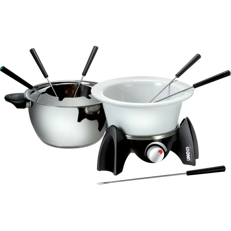 Unold 48615 Fondue-Set, 6 Fonduegabeln, 500 Watt – Bild 1