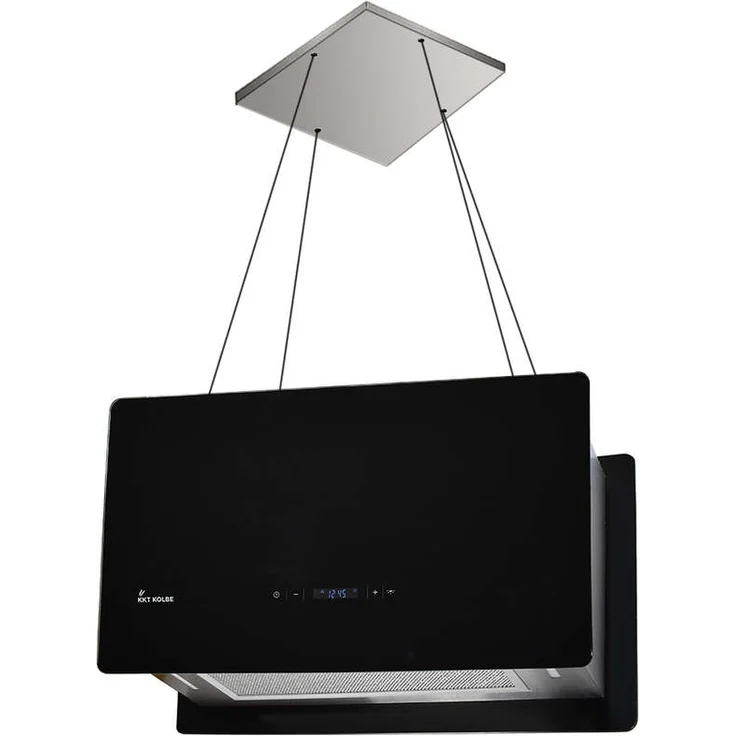 KKT KOLBE Profi CUBE60S, Motorhaube, Insel, Breite: 60 cm, Tiefe: 35 cm, Absaugung und Rückführung (mit zusätzlichem Rückführungsset), schwarz/silber – Bild 1