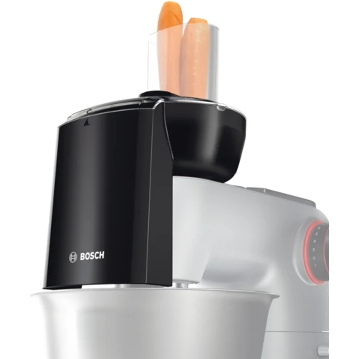 Bosch MUM9DX5S31 OptiMUM Küchenmaschine, 1500W, 7 Geschwindigkeiten, Waage, Durchlaufschnitzler, Smart Dough, 5,5 L Edelstahlschüssel, silber, Serie: MUM9 – Bild 6