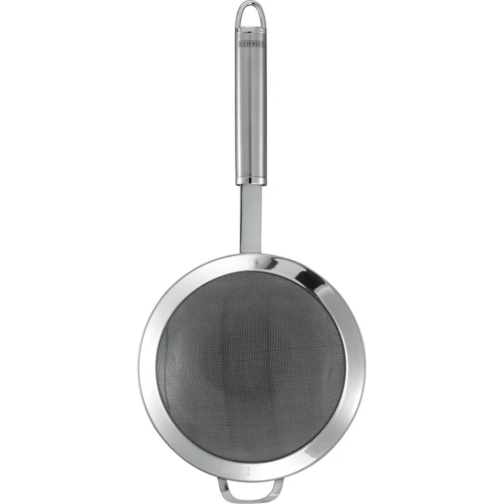 Leifheit Küchensieb Ø 16 cm Sterling-Serie, feinmaschiges Nudelsieb aus hochwertigem Edelstahl, Sieb mit praktischer Aufhängeöse und ovalem Handgriff, Haushaltssieb, silber – Bild 1