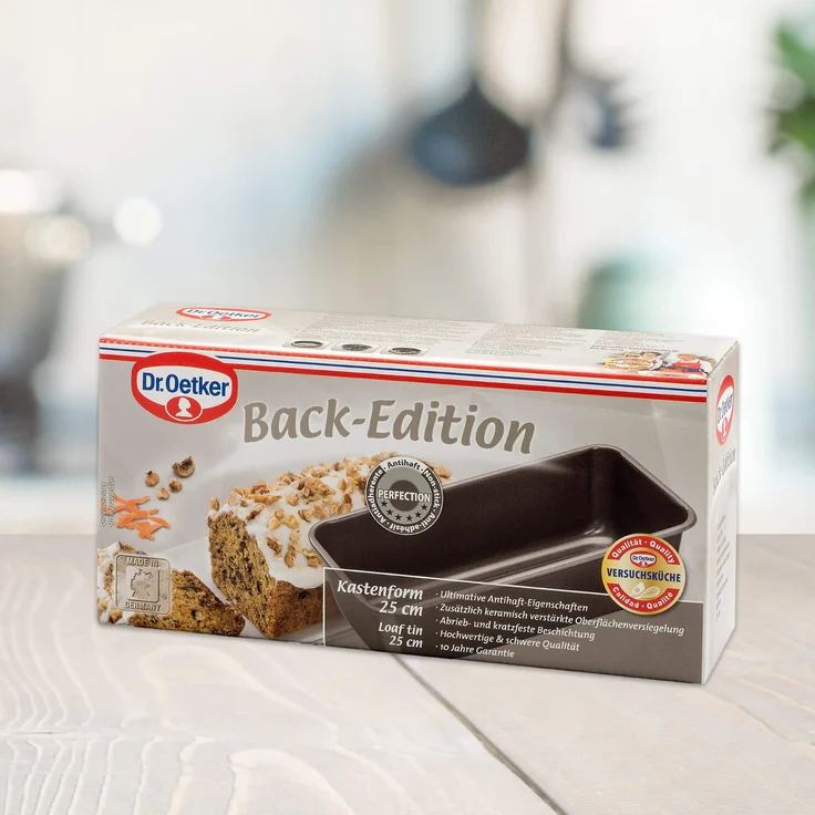 Dr. Oetker Kasten--Königskuchenform, 25 cm, der Serie Back-Edition mit Antihaftbeschichtung, zusätzlich keramisch verstärkte Kuchenform, Menge: 1 Stück, Farbe: braun – Bild 3