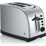 WMF Stelio Toaster Edelstahl, Doppelschlitz-Toaster mit Brötchenaufsatz, 980 W, 7 Bräunungsstufen, Bagel-Funktion, Überhitzungsschutz, edelstahl matt