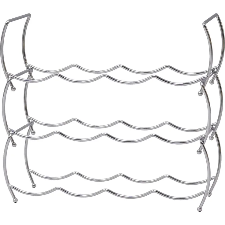 Zeller 27356 Weinregal, 3-er Set 42 x 14 x 14 cm, Chrom