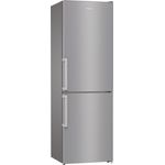 Gorenje NRK6192ES5F Kühl-Gefrierkombination, freistehend, silber, NoFrost, Breite 60 cm, Energieklasse E