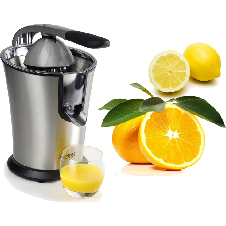 Princess Edelstahl Zitruspresse Master Juicer - professioneller Hebelarm, 160 Watt Motor, Universalaufsatz für Zitrusfrüchte – Bild 3